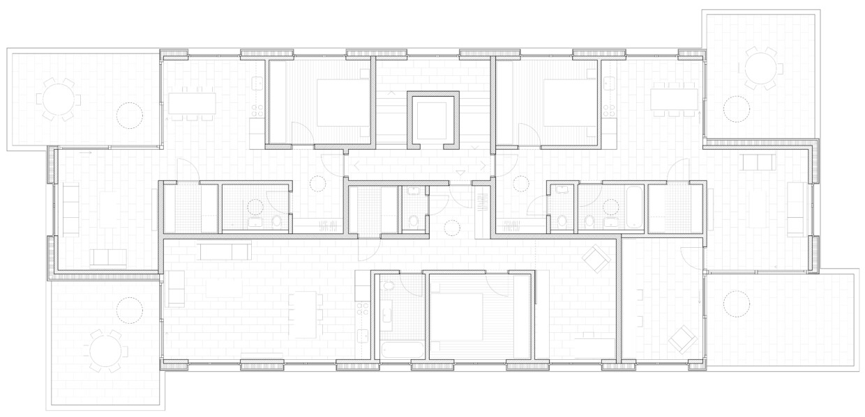 690 Attikageschoss Wohnungstypen 50 ohne Beschriftung